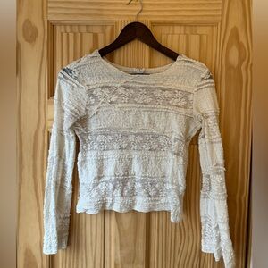Cream Lace Top